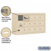 Salsbury Cell Phone Storage Locker - with Front Access Panel - 3 Door High Unit (5 Inch Deep Compartments) - 15 A Doors (14 usable) - Sandstone - Surface Mounted - Master Keyed Locks